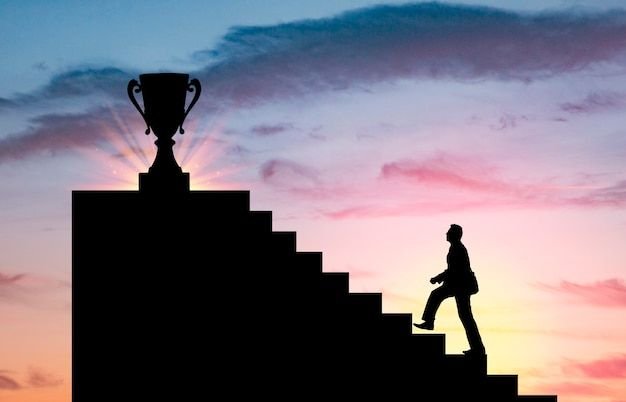 motivational composition for goal achievement premium photo